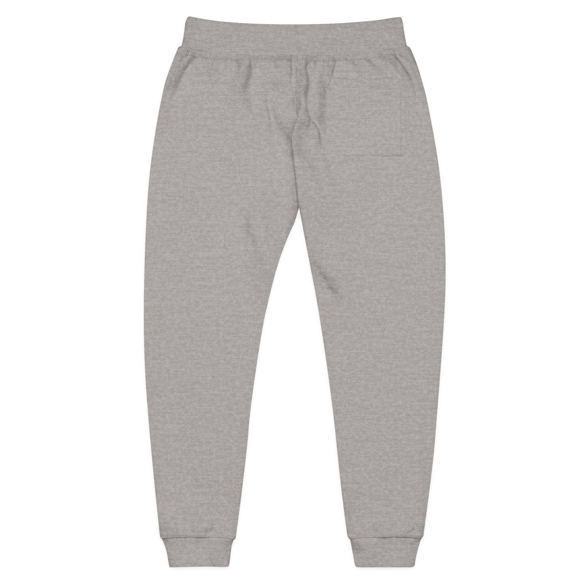 Embroidered Fleece Sweatpants — Cozy Coral Joggers with Subtle Chest Patch