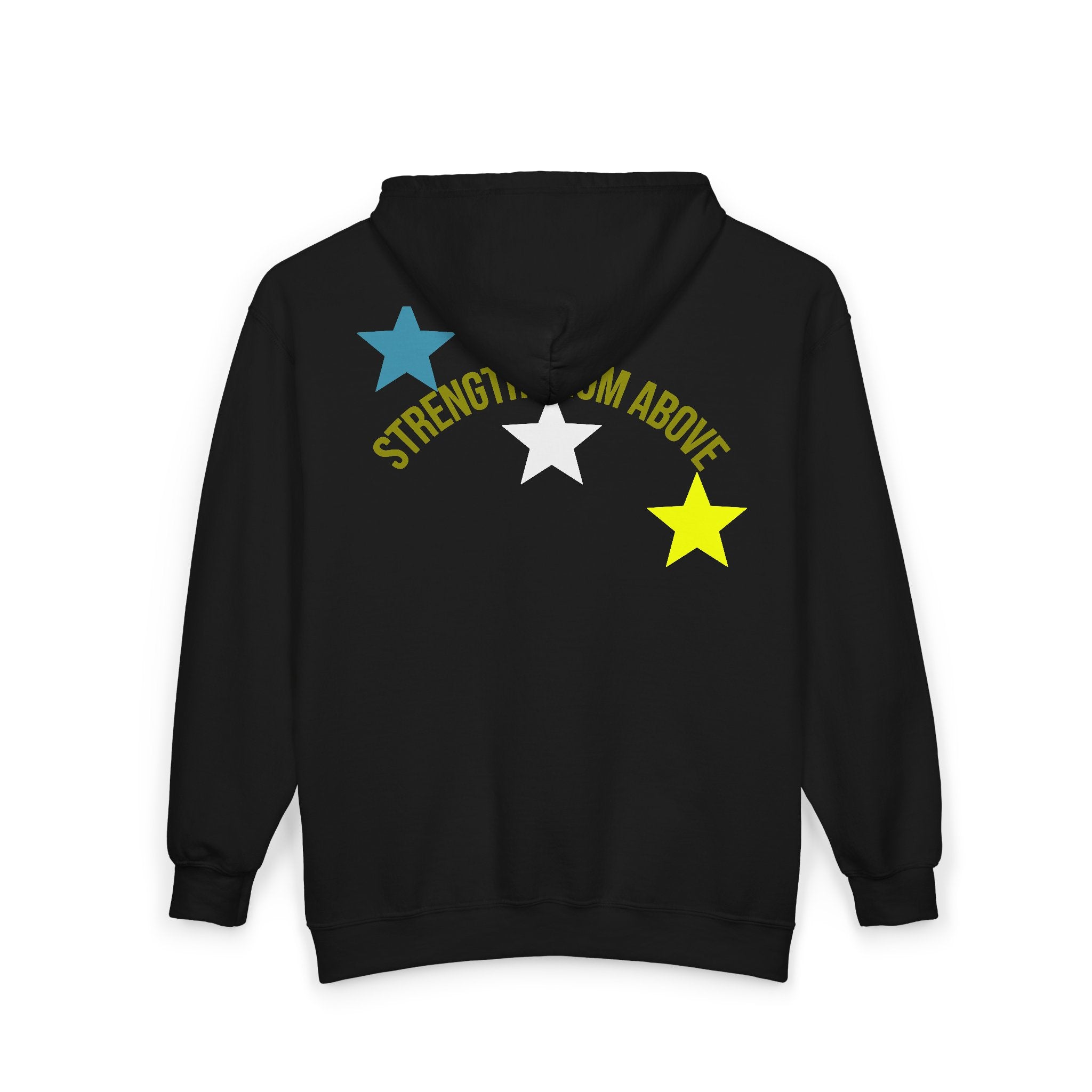 Strength From Above Zip Hoodie — SFA Logo Stars Full‑Zip Sweatshirt