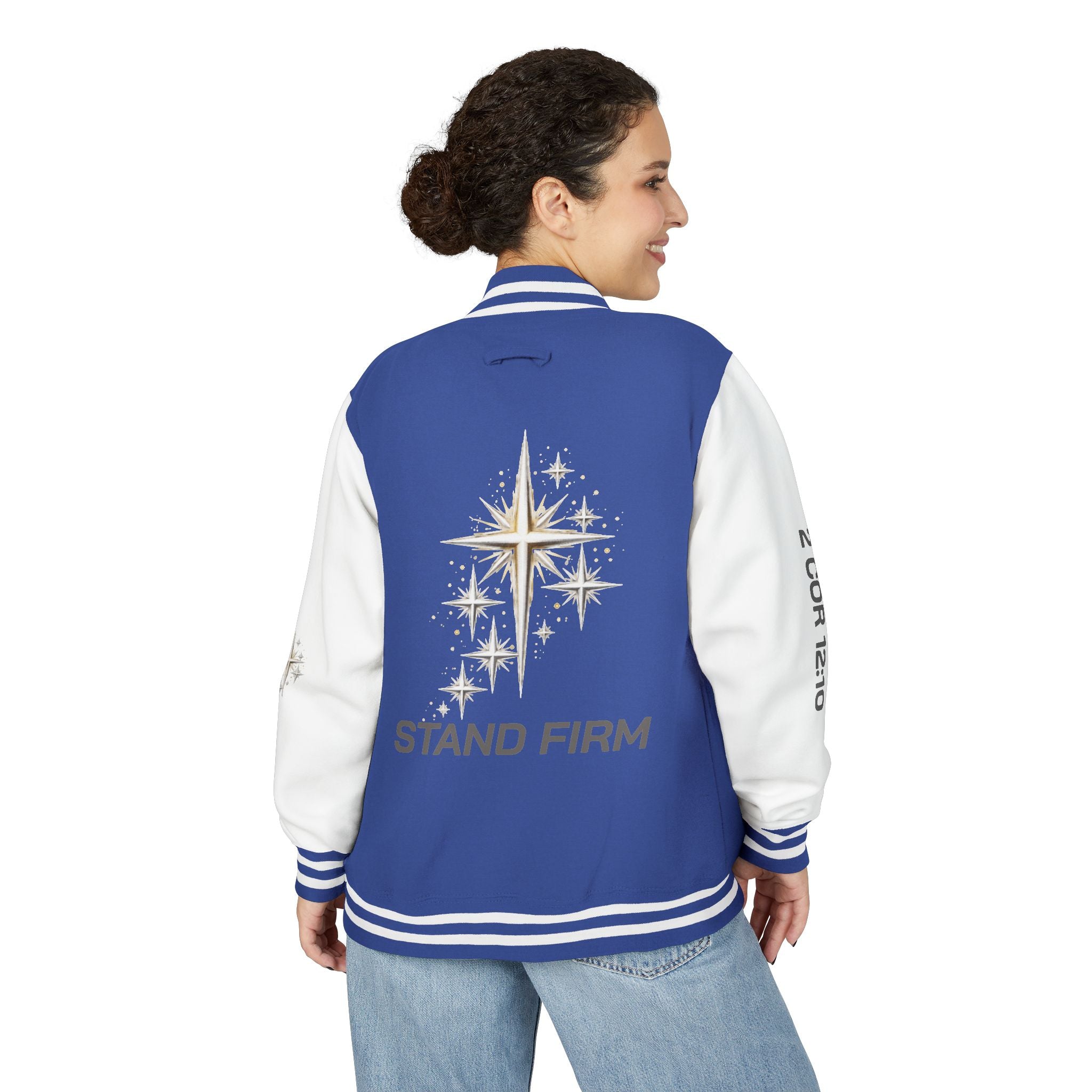 Letterman Jacket — 'Stand Firm' Cross Varsity Jacket