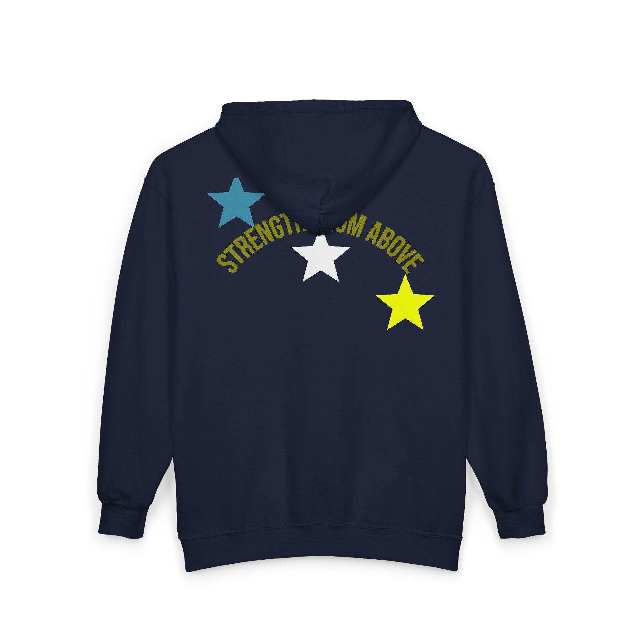 Strength From Above Zip Hoodie — SFA Logo Stars Full‑Zip Sweatshirt