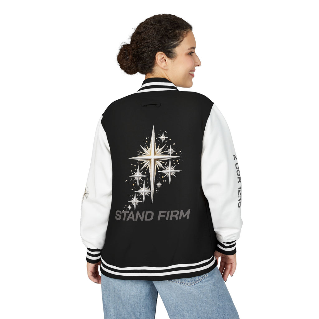 Letterman Jacket — 'Stand Firm' Cross Varsity Jacket