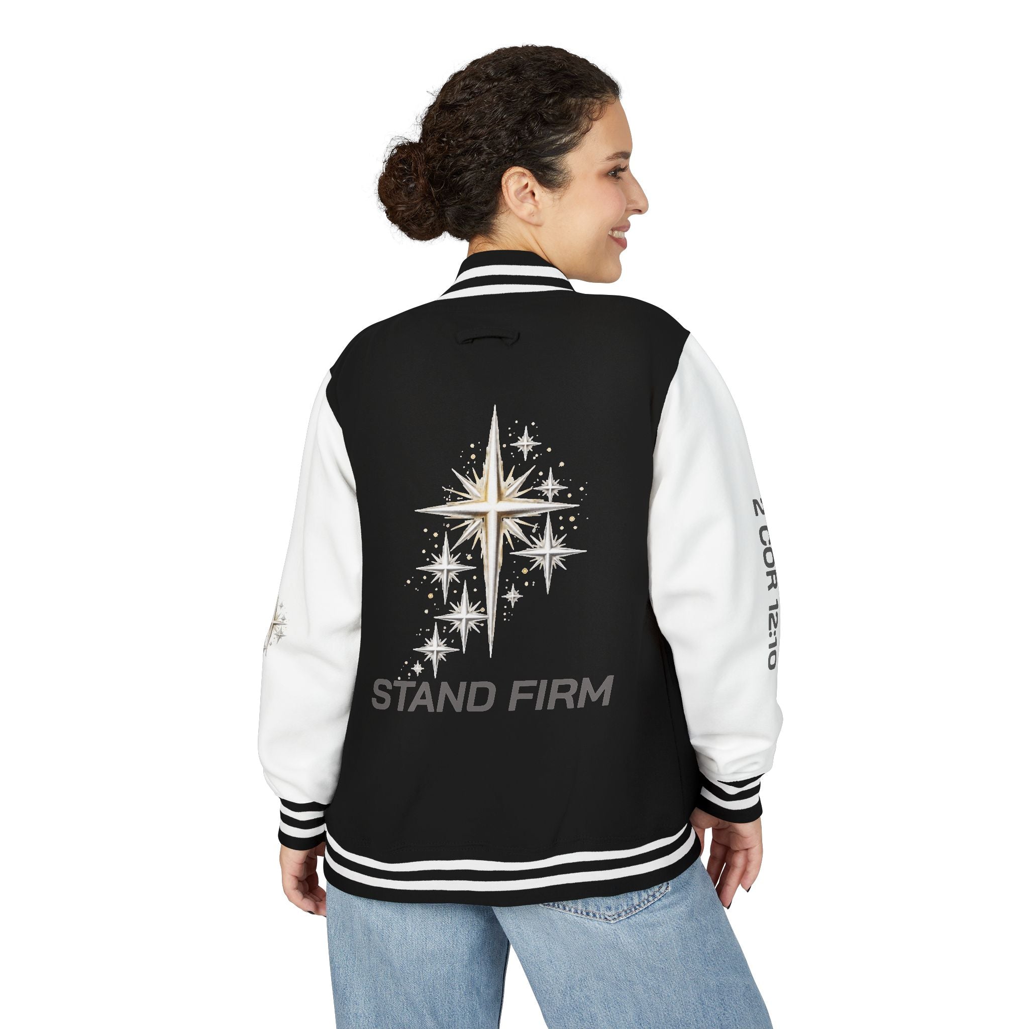 Letterman Jacket — 'Stand Firm' Cross Varsity Jacket