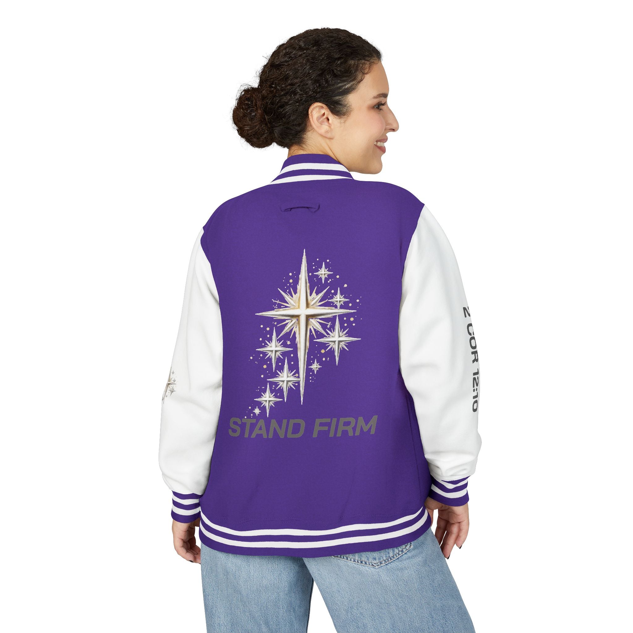 Letterman Jacket — 'Stand Firm' Cross Varsity Jacket