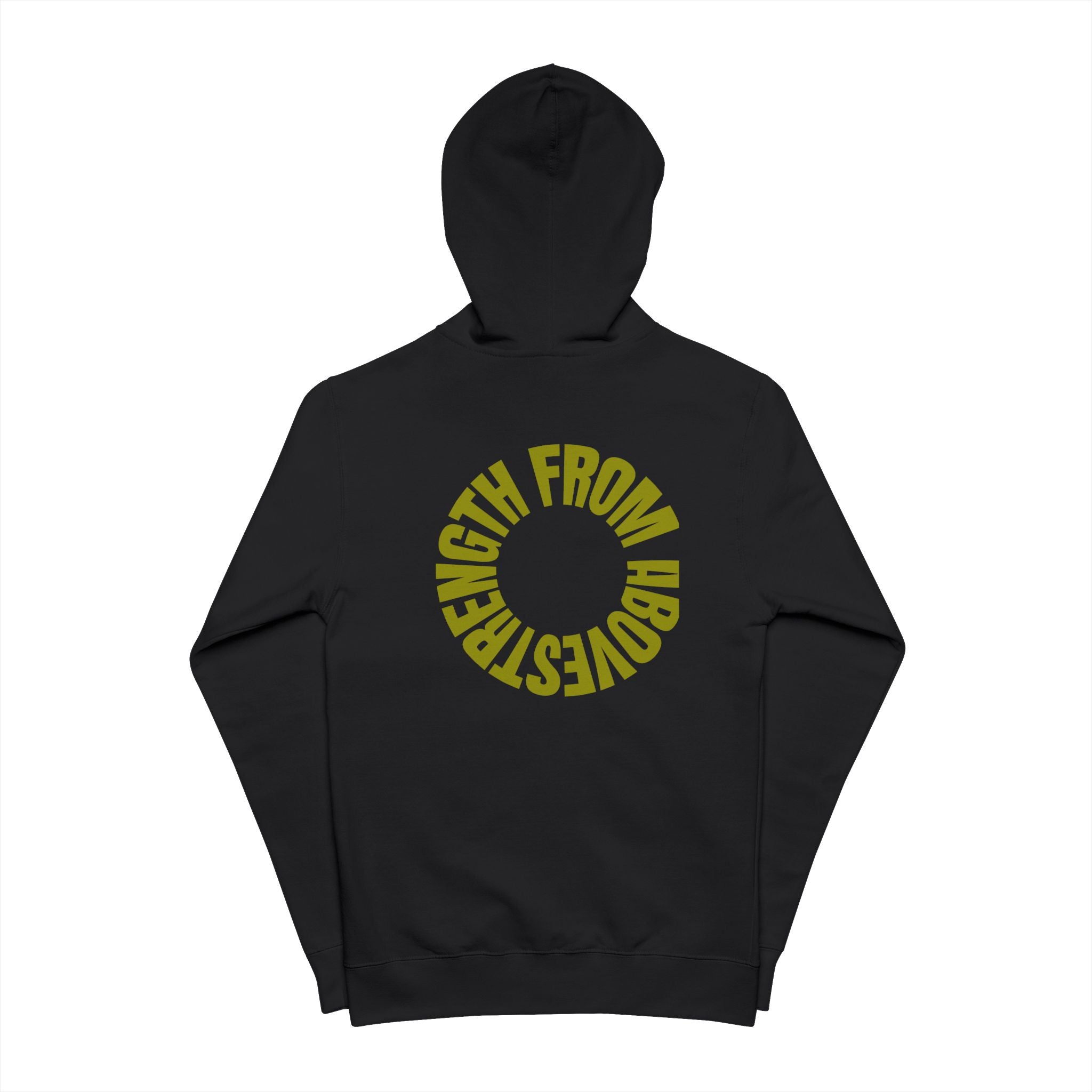 Strength From Adversity hoodie | zip up hoodie with stars and circular text